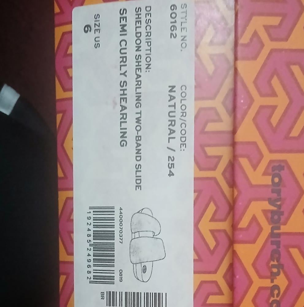 Tory Burch Semi Curly Shearling Slides Brand New 100% Authentic